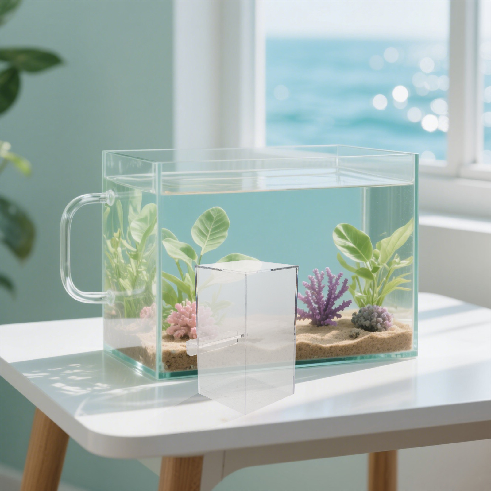 Betta Fish Tank - Clear Acrylic Negative Pressure Suspended Aquarium