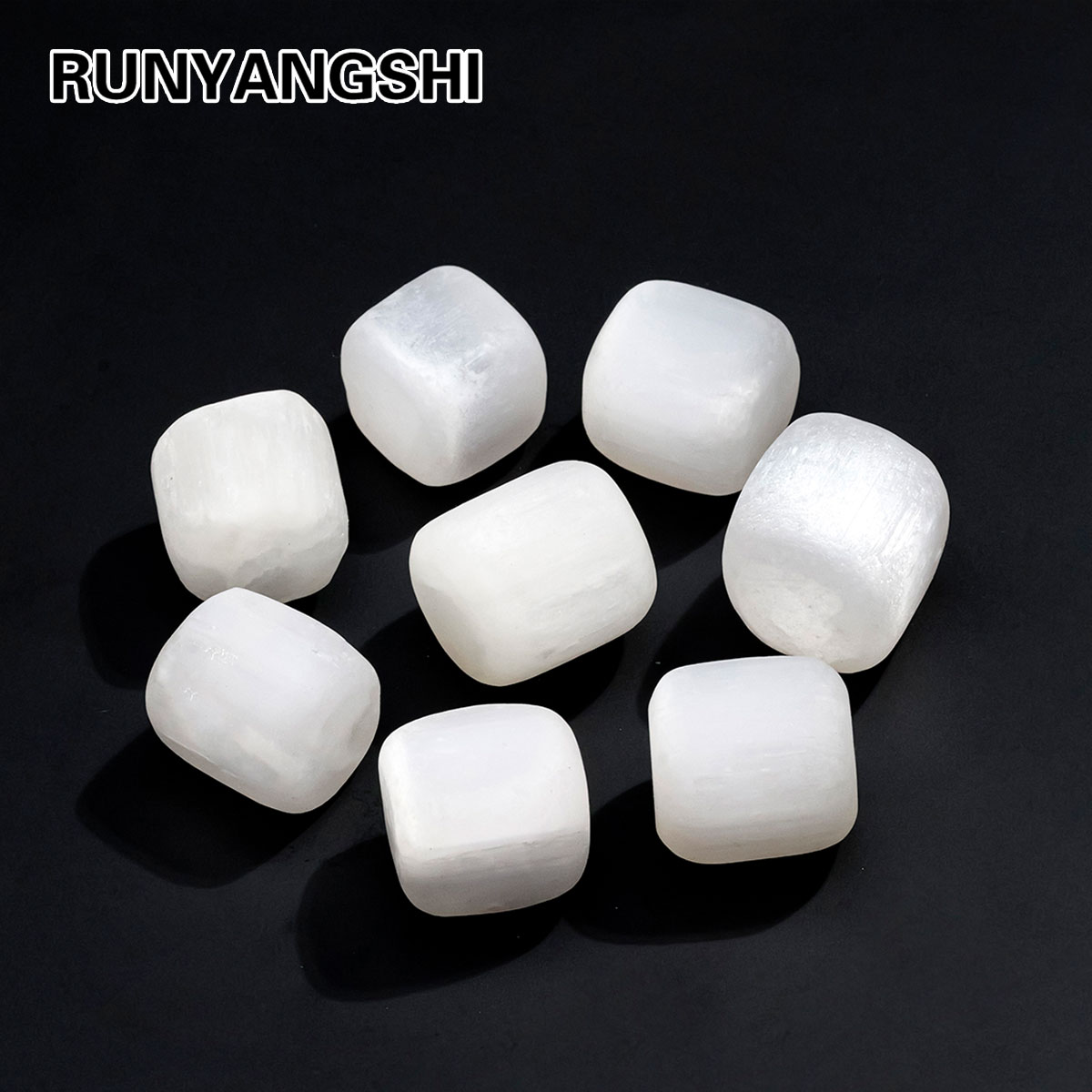 Fish Tank Gravel - 1pc Natural Selenite Rolling Stones Bulk