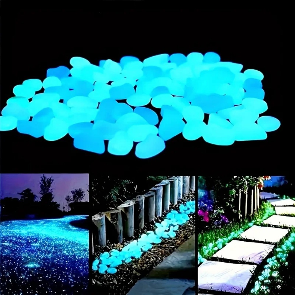 Aquarium Plants - 100pcs Glow In The Dark Pebbles,