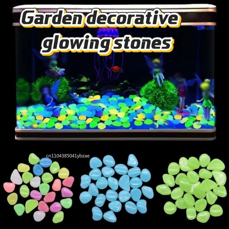 Fish Tank Gravel - 100-1000 Pcs Luminous Rock, Stone Luminous