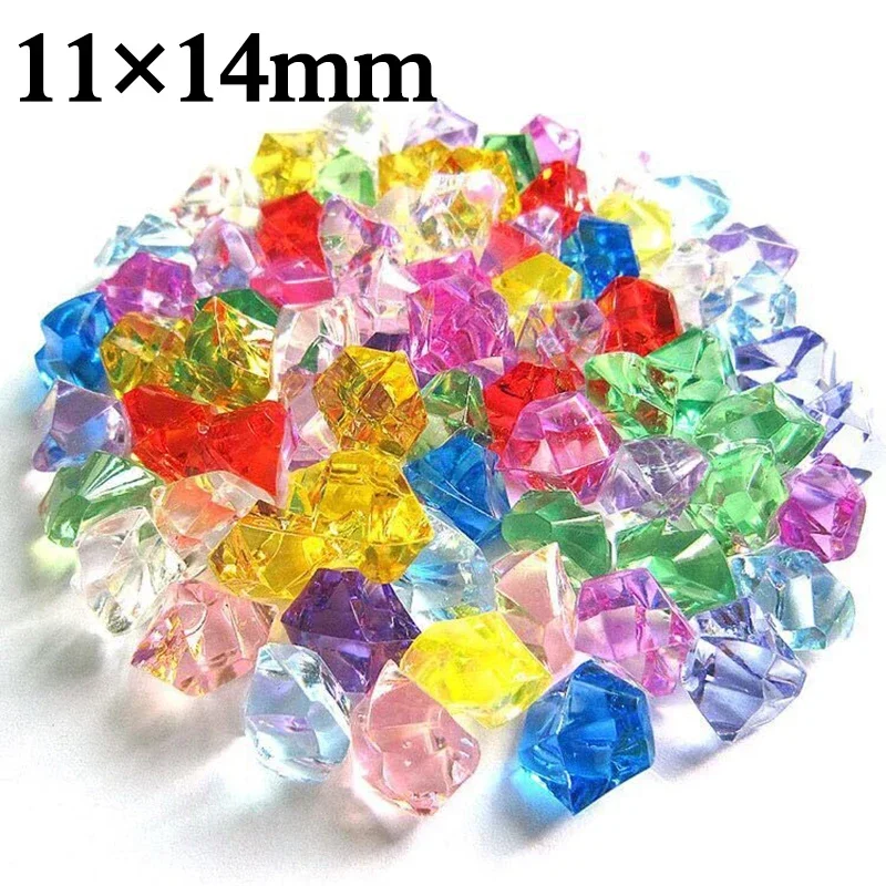 Fish Tank Gravel - 200pcs Acrylic Gem Stone Colorful Crushed