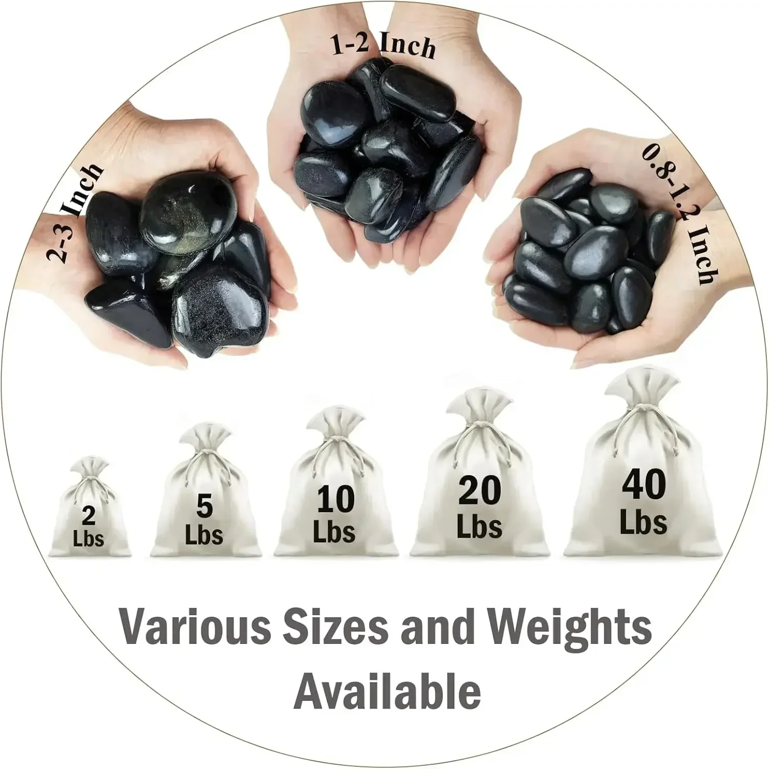 40 lbs Black River Rocks for L - Aquarium Plants ulasan dan harga