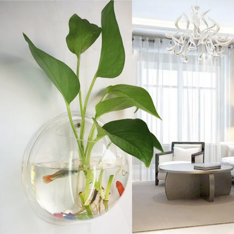 Pinsjar Acrylic Fish Bowl Wall - Betta Fish Tank ulasan dan harga