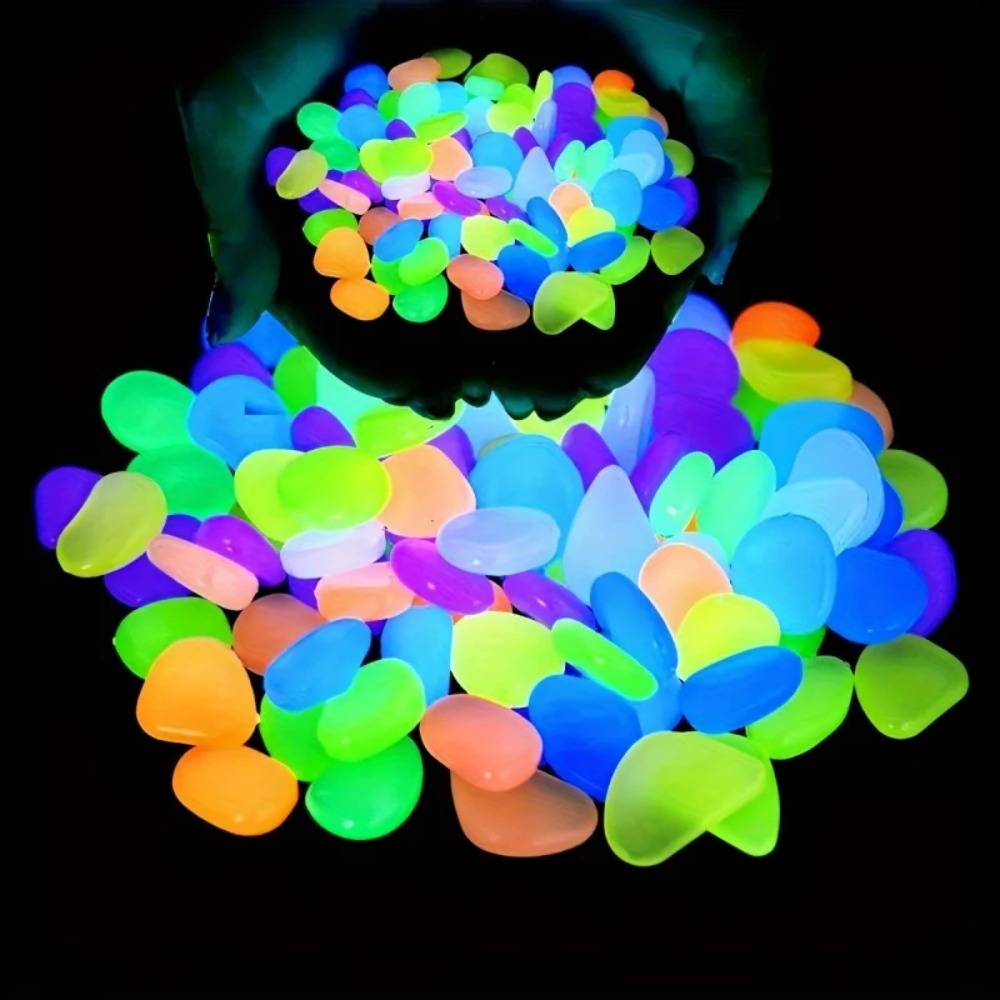 100pcs Glow In The Dark Pebble - Aquarium Plants ulasan dan harga