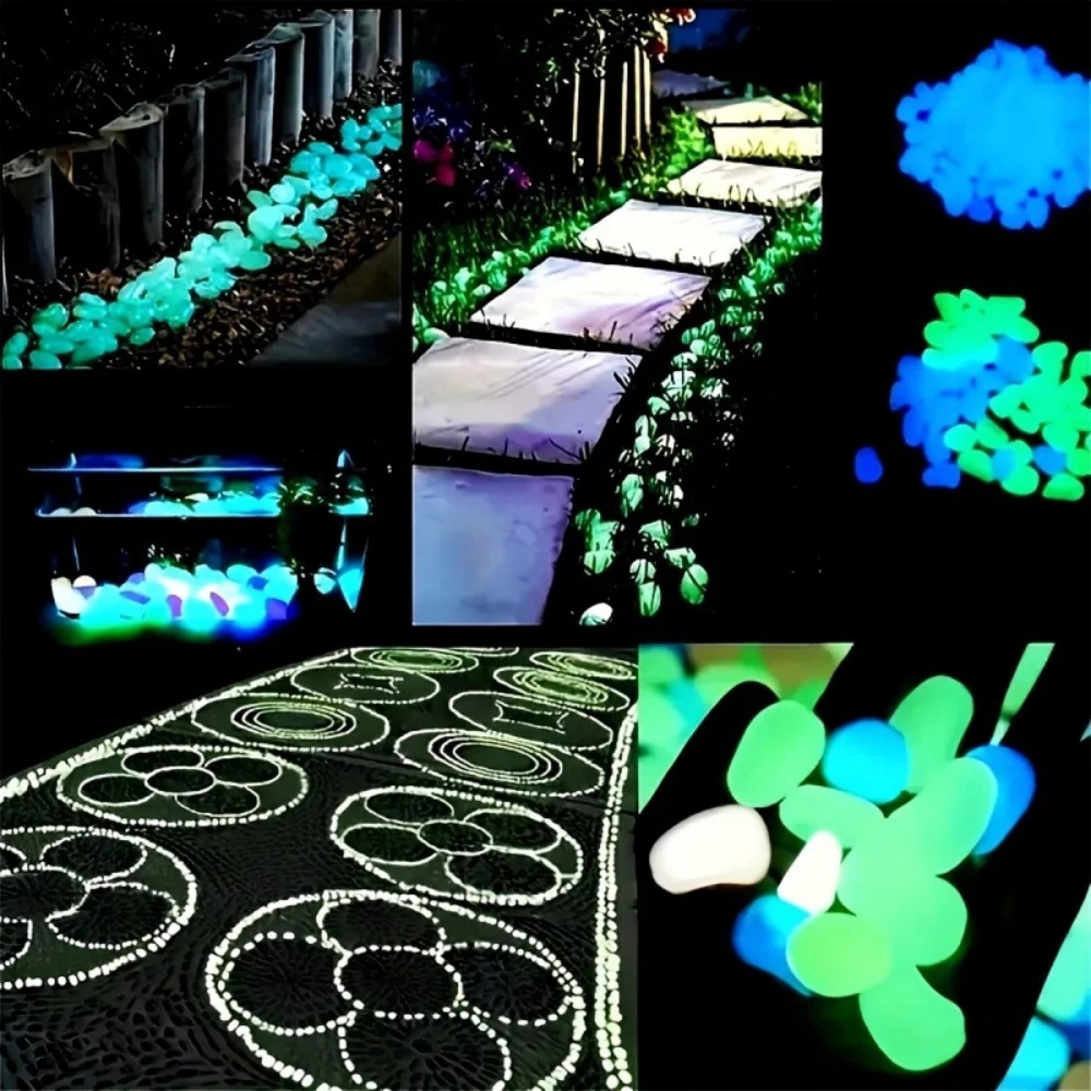100pcs Glow In The Dark Pebble - Aquarium Plants ulasan dan harga