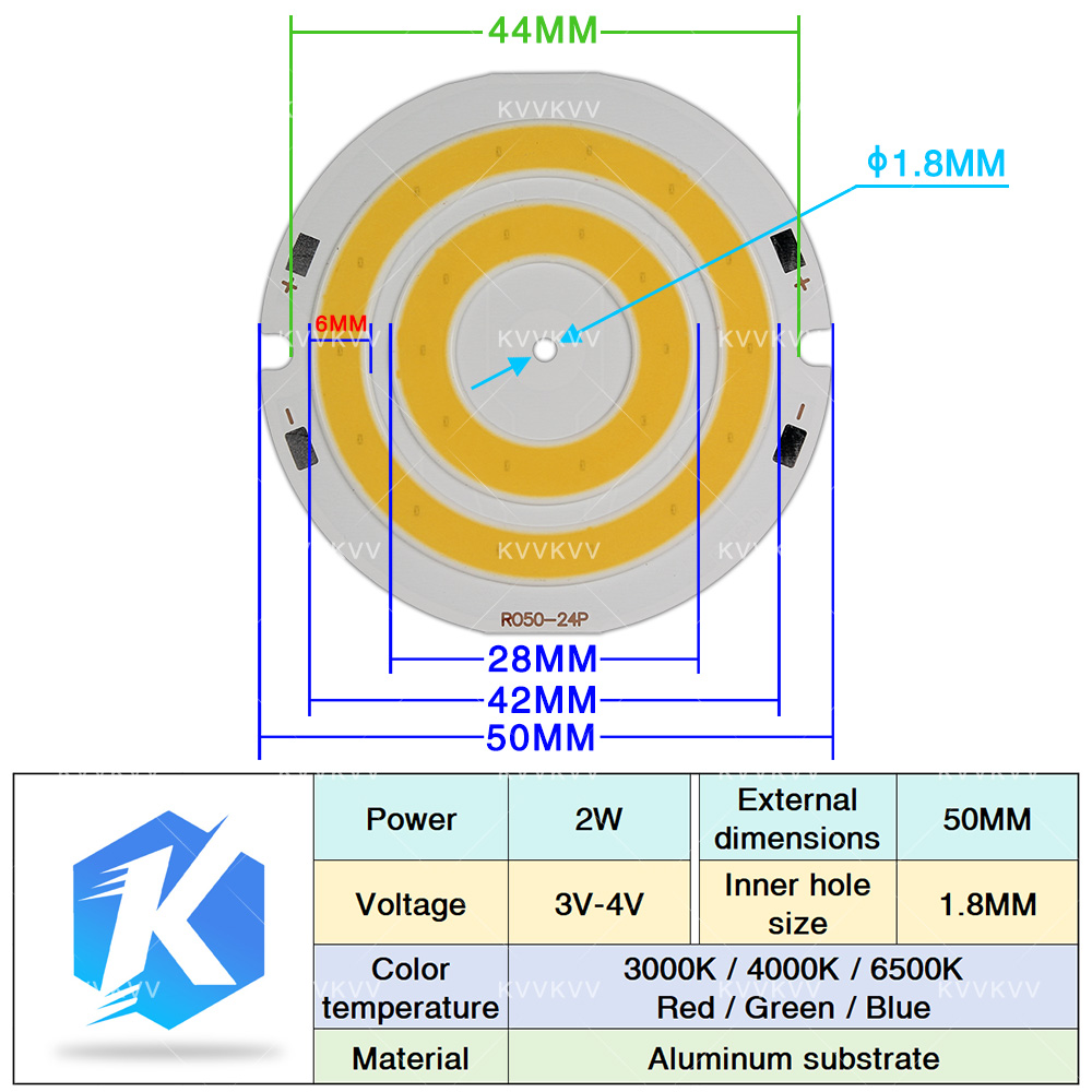 3V 4V Round COB LED Lamp Parts - Aquarium Light ulasan dan harga