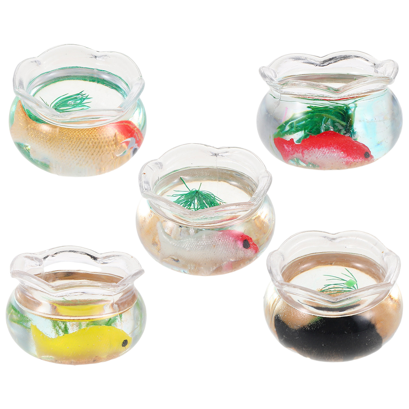 5Pcs Mini Fish Aquarium Realis - Aquarium Plants ulasan dan harga