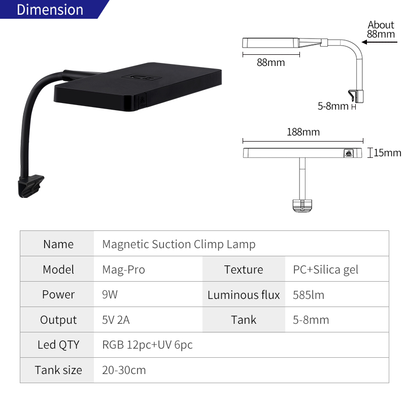 Mag-Pro LED RGB Dimming xiaomi - Xiaomi Aquarium Fish Tank ulasan dan harga