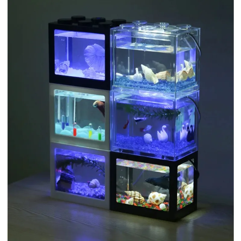 1L USB LED Desktop Mini Aquari - Betta Fish Tank ulasan dan harga