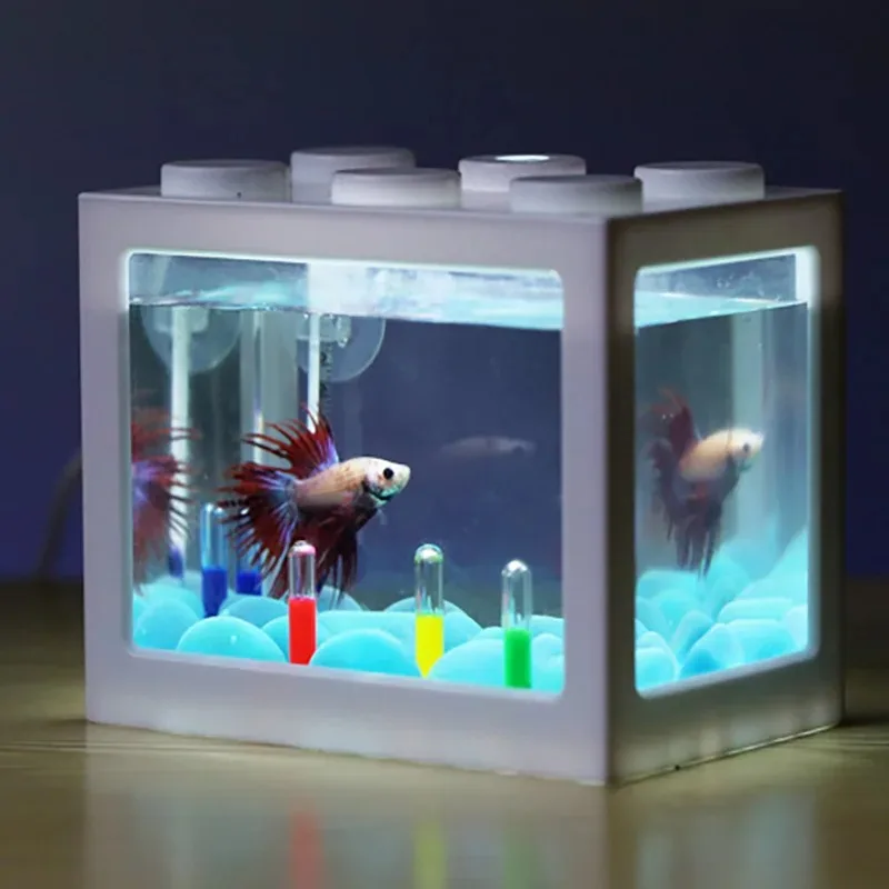 1L USB LED Desktop Mini Aquari - Betta Fish Tank ulasan dan harga