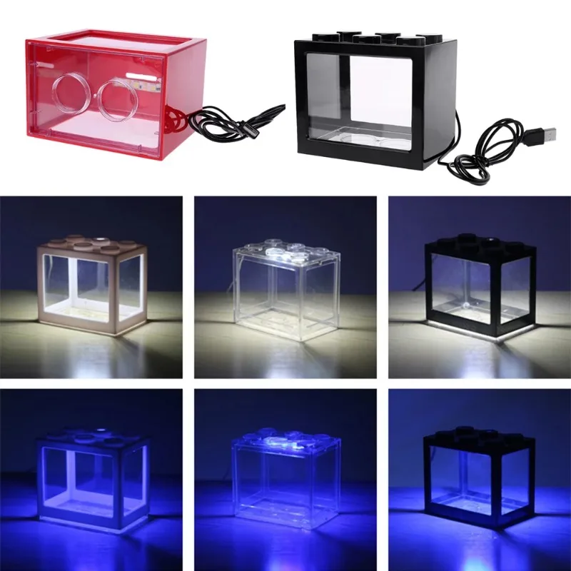 1L USB LED Desktop Mini Aquari - Betta Fish Tank ulasan dan harga