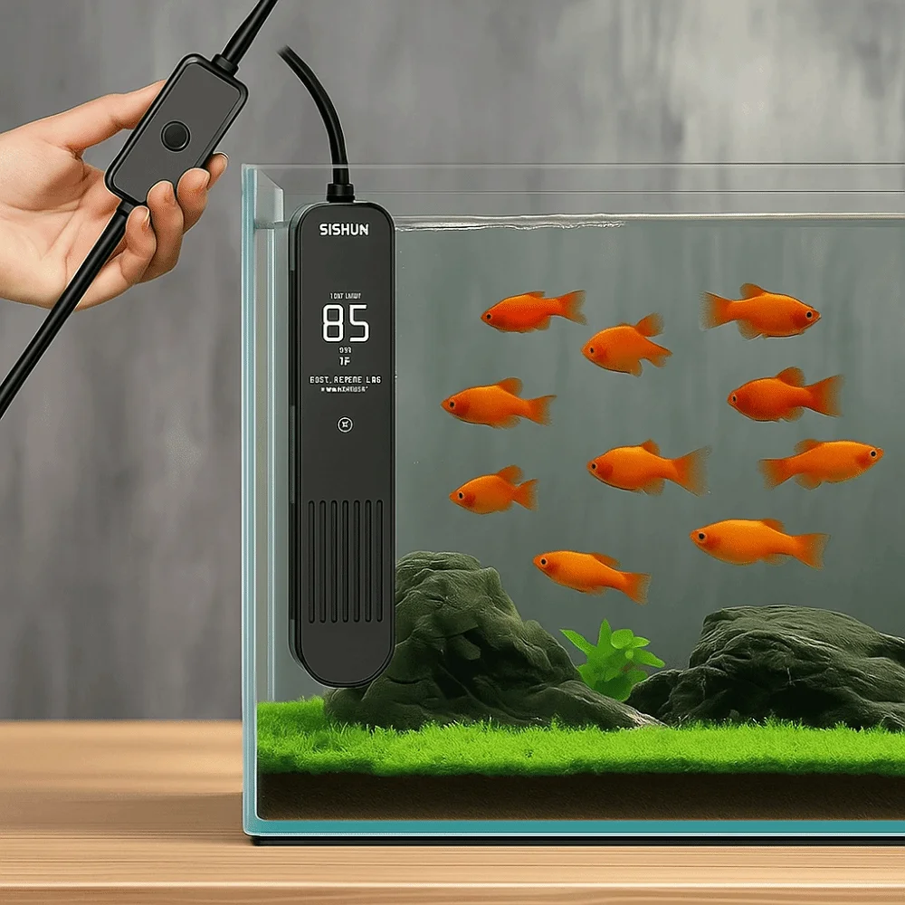 LCD Display 20-35°C Digital Fi - Fish Tank Heater ulasan dan harga